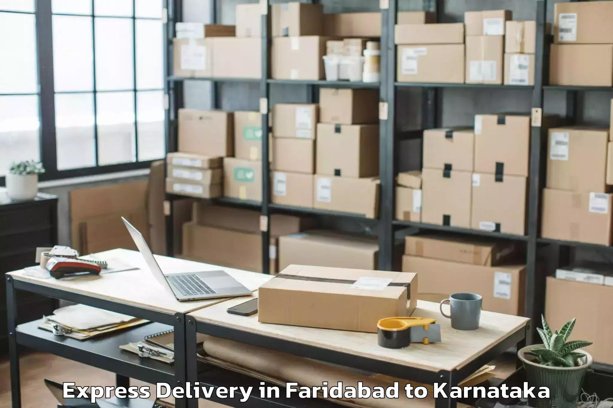 Top Faridabad to Yellapur Express Delivery Available